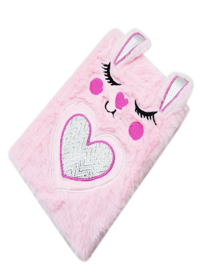 Asera 1 Pc Fur Plush Diary for Kids (21 * 15 cms) / Birthday Return Gifts for Kids, 144 Ruled Pages (Rabbit) - Image 3